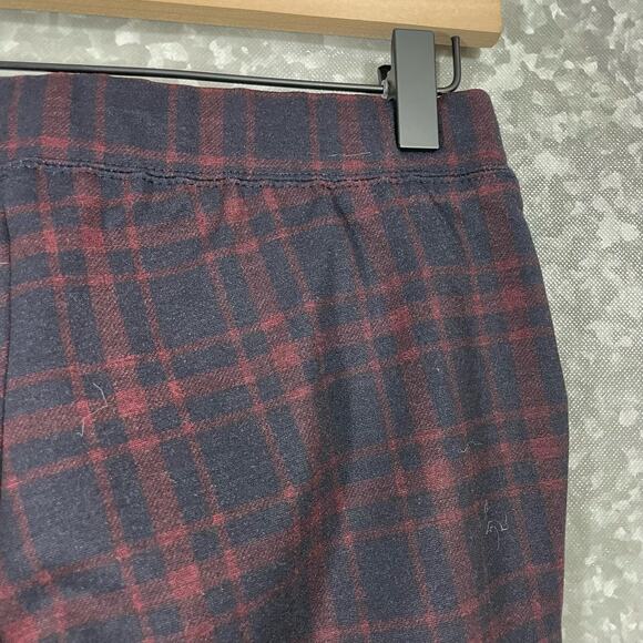 Talbots Women's Blue & Red Plaid Soho Legging Ankle Pants - Size Small Petite - Picture 6 of 7